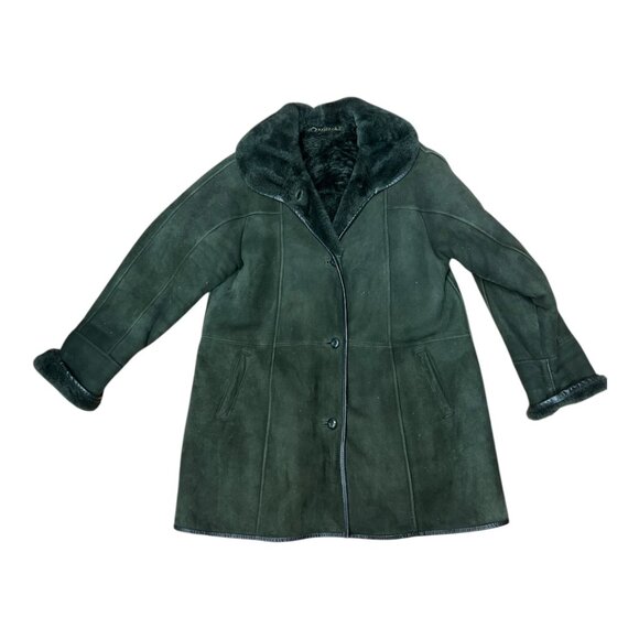Vintage Green Sheepskin Coat - Picture 1 of 5